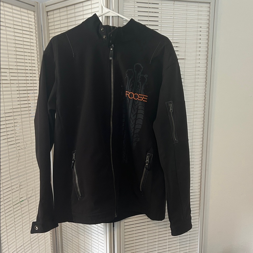 Black Ogio FOOSE Jacket with Orange Detail